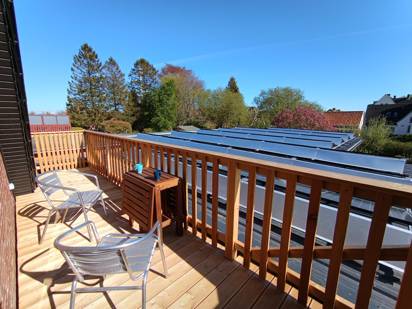 Balkon in Süd-Westlage mit Markise Sommersonne auf dem Balkon Kiekut 9, 24376 Kappeln